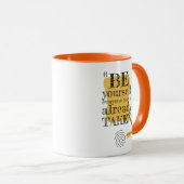 Wees zelf vingerafdrukken van Inspirerend offertes Mok (Voorkant rechts)