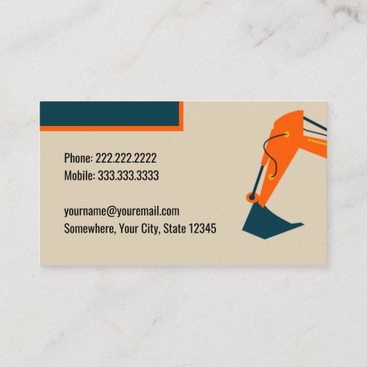 Wees zelfverzekerd als een betrouwbare aannemer visitekaartje (Achterkant)