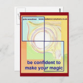 Wees zelfverzekerd om je magie te maken: tekst / k briefkaart (Voorkant / Achterkant)