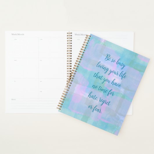 Wees zo druk Blauwe Boho Planner (Display)