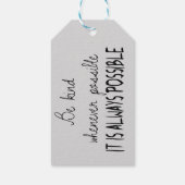 Wees zo vriendelijk mogelijk cadeaulabel (Achterkant)