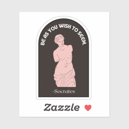 Wees zoals je wilt | Modern stoïcisme koraal Sticker (Vel)