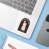 Wees zoals je wilt | Modern stoïcisme koraal Sticker (Laptop met iPhone)