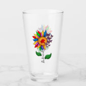 Wees zonnebloem - Autisme Awareness Glas (Voorkant)
