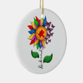 Wees zonnebloem - Autisme Awareness Keramisch Ornament (Rechts)