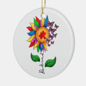 Wees zonnebloem - Autisme Awareness Keramisch Ornament (Links)