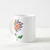 Wees zonnebloem - Autisme Awareness Koffiemok (Voorkant links)