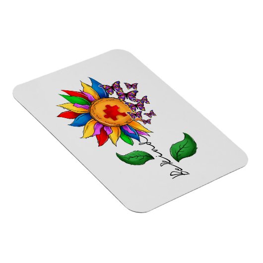 Wees zonnebloem - Autisme Awareness Magneet (Rechterzijde)
