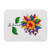 Wees zonnebloem - Autisme Awareness Magneet (Horizontaal)