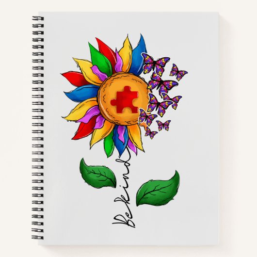 Wees zonnebloem - Autisme Awareness Notitieboek (Voorkant)