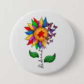 Wees zonnebloem - Autisme Awareness Ronde Button 7,6 Cm (Voorkant)