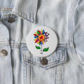 Wees zonnebloem - Autisme Awareness Ronde Button 7,6 Cm (In situ)
