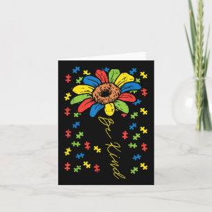 Wees zonnebloem Puzzle Autisme Mam Pap Kaart
