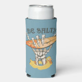 Wees zout Skelet & Surfboard Seltzer Blikjeskoeler (Seltzer Voorkant)