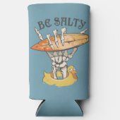 Wees zout Skelet & Surfboard Seltzer Blikjeskoeler (Voorkant)