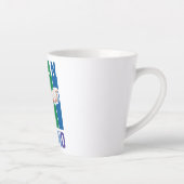 Wees zowel menselijk als vriendelijk - regenboogg latte mok (Rechts)