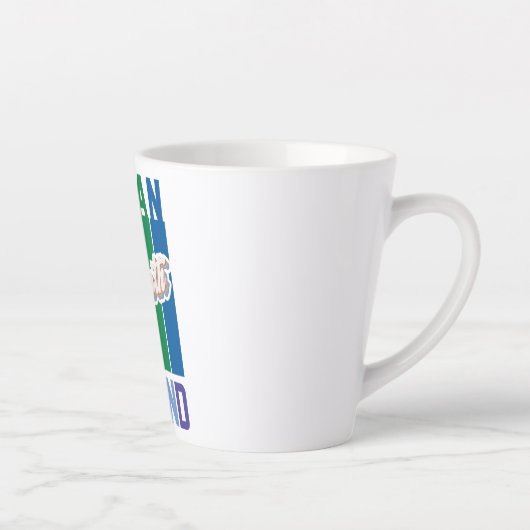 Wees zowel menselijk als vriendelijk - regenboogg latte mok (Rechts)