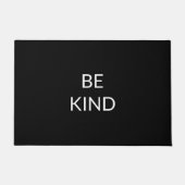 Wees zwart en wit, eenvoudig minimalistisch deurmat (Voorkant)