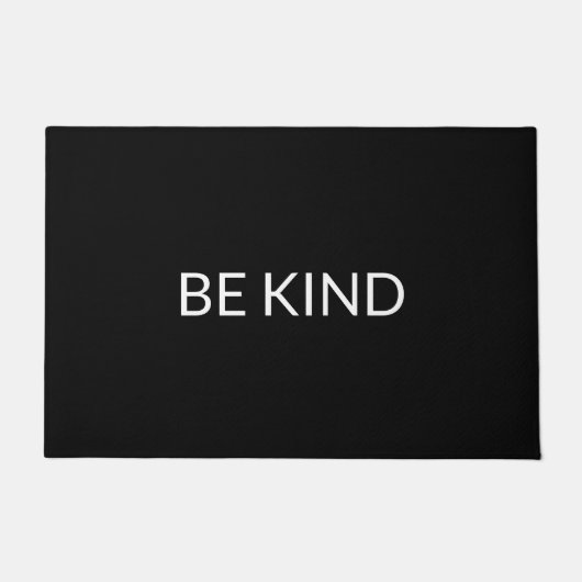 Wees zwart en wit, minimalistisch elegant deurmat (Voorkant)