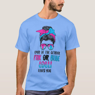 Weesbewaarder van genderroze of blauw geslacht ont t-shirt