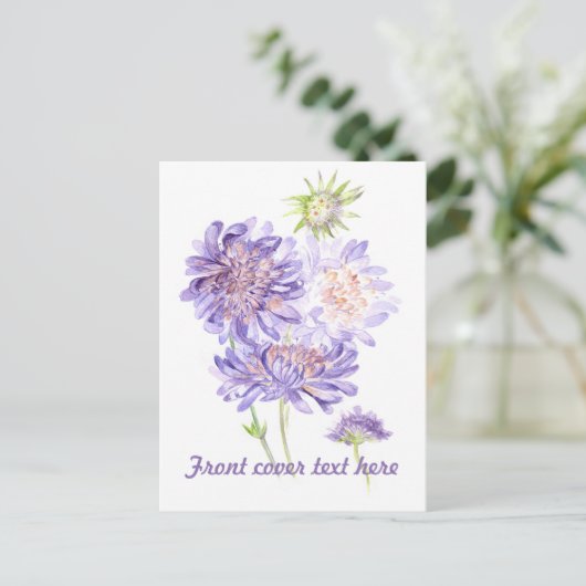 weesbloemen briefkaart (Staand voorkant)