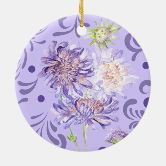 weesbloemen keramisch ornament (Achterkant)