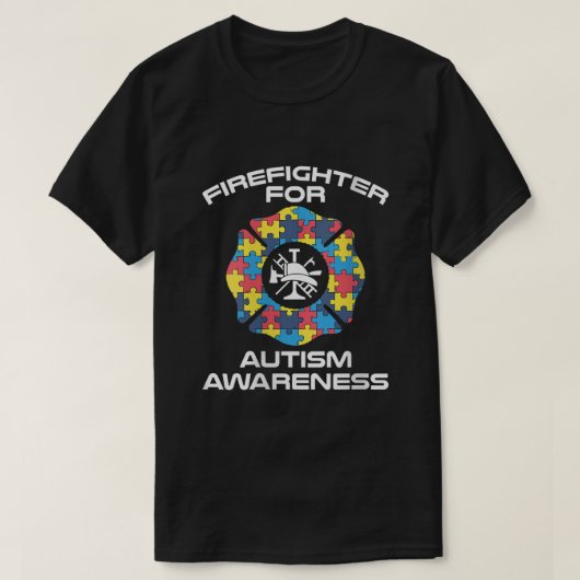 Weesbrandweerman Autism Apparel Beste brandweervro T-shirt (Design voorkant)