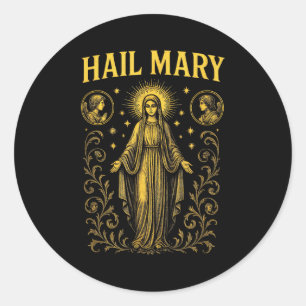 Weesgegroet - Lady Guadalupe Christelijke Kunst Ronde Sticker