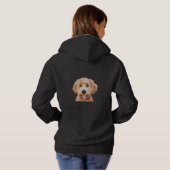 Weeshemd met gouden doodle, voor dames hoodie (Achterkant volledig)