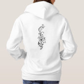 Weeshemd voor dames met als basisch gebogen hoodie (Achterkant)
