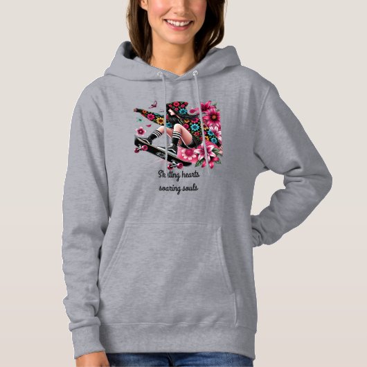 Weeshemd voor dames met als basisch gebogen hoodie (Voorkant)