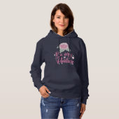 Weeshemd voor dames met als basisch gebogen hoodie (Voorkant volledig)