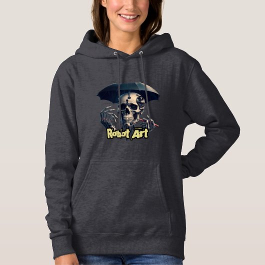 Weeshemd voor dames met als basisch gebogen hoodie (Voorkant)