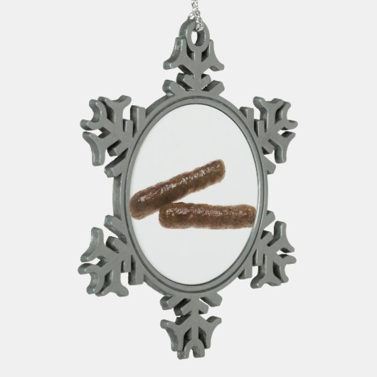 Weeskoppelingen Tin Sneeuwvlok Ornament (Links)