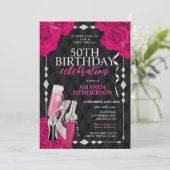 Weesroze en Zilveren Dag Kaart (Staand voorkant)