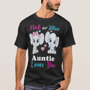 Weesroze of blauwe tante houdt van je elephants Ba T-shirt