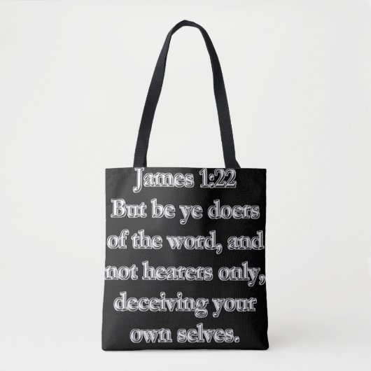 Weest Doeners des Woords Tote Bag (Voorkant)