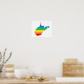weest virginia rainbow poster (Keuken)