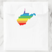 weest virginia rainbow ronde sticker (Tas)
