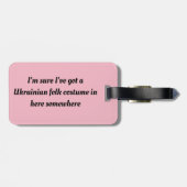 weeszwart citaat Ik weet zeker dat Oekraïens folkk Bagagelabel (Achterkant horizontaal)