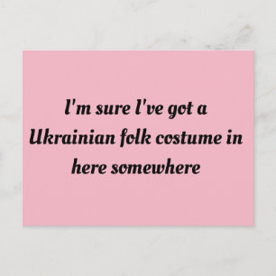 weeszwart tv-show quote Oekraïens volkskostuum Briefkaart