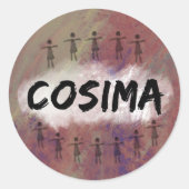 Weeszwarte Sticker - Cosima (Voorkant)
