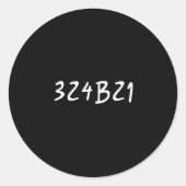 Weeszwarte sticker - Cosima black 324b21 (Voorkant)