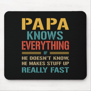 Weet Alles Grappig Vaderdag Cadeau Voor Papa Muismat