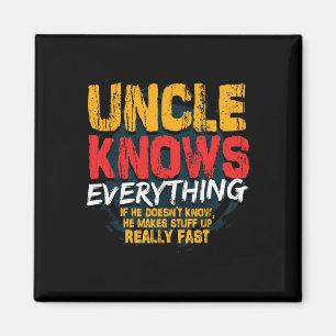 Weet alles grappige oom vaders dag geschenken magneet