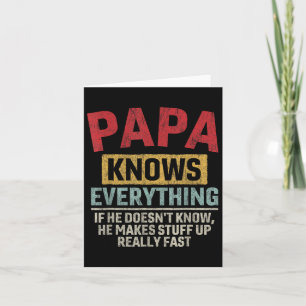 Weet Alles Grappige Vaderdag Papa Kaart