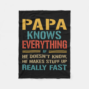Weet Alles Leuk Vaderdag Cadeau Voor Papa Fleece Deken