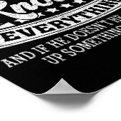 Weet alles Shirt Grappig Vaderdag Papa Poster (Hoek)