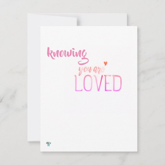 Weet dat je een geliefd Wenskaart bent Kaart (Achterkant)