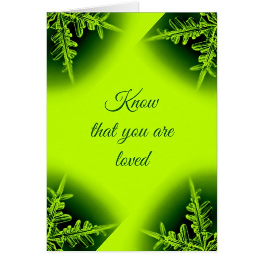 Weet dat je gek bent op neongroene kaart (Voorkant)